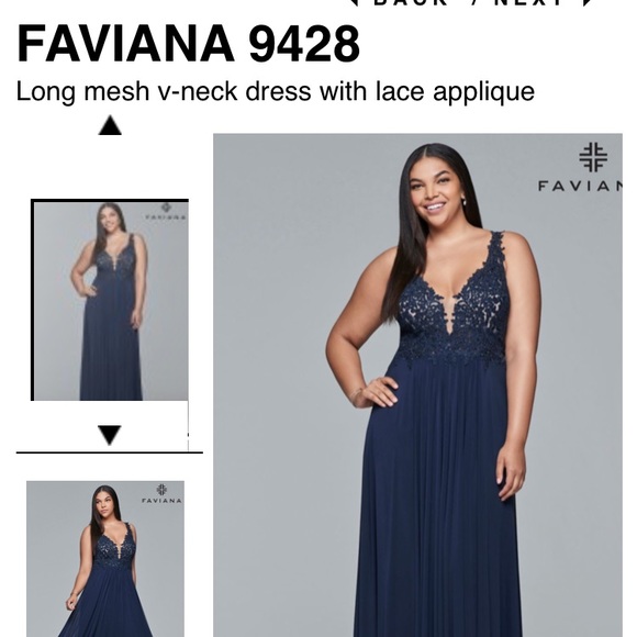 Faviana blue gown - Picture 2 of 5